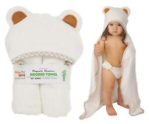 Hooded Baby Towel and Washcloth Set by Baby Totoy, Large, Bamboo, Unisex