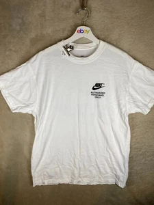 Nike Casual T-Shirts Top Size XL Womens White Logo Short Sleeve - Picture 1 of 11