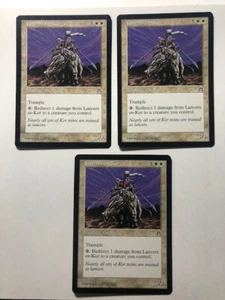 3x Lancers en-Kor LP Stronghold Vintage Magic Cards, FREE SHIPPING - Picture 1 of 2