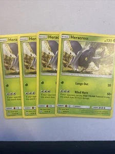 Carte Pokemon 4x Heracross 9/236 Playset Eclissi Cosmica NM/M - Foto 1 di 1