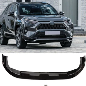 Auto Gloss Black Front Bumper Spoiler Splitter Lip For Toyota RAV4 2019-2021 - Picture 1 of 12