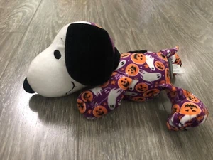 Hallmark Spook Snoopy Plush Pumpkin Ghost Peanuts 7" Stuffed Animal Toy Used - Picture 1 of 12