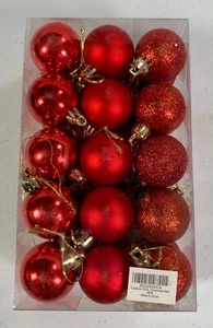Suranew RedChristmas Balls 30 pcs 1.57-Inch Christmas Tree Decoration Ornaments - Picture 1 of 5