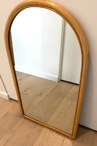 Vintage - Arched Cane Wicker Wall Mirror - Heavy - Pick Up Only - Picture 1 of 9