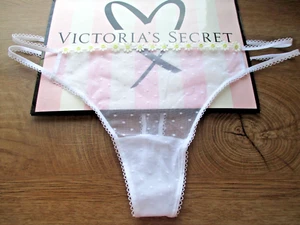 VICTORIA'S SECRET PINK Wink Thong Panty VS White Mesh Dot Floral Daisy S M L XL - Picture 1 of 6