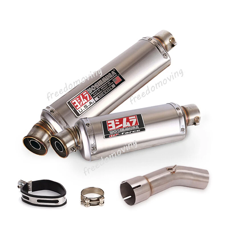For Suzuki SV650 2003-2015 Mid Exhaust Link Pipe Slip On 51mm Muffler Silencer - Image 1 of 4