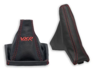 GEAR HANDBRAKE GAITER LEATHER FOR VAUXHALL ASTRA H MK5 04-10 EMBROIDERY VXR RED - Afbeelding 1 van 3
