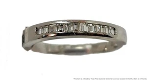 Brand New Genuine .33ctw Earth Mined Diamond Platinum Wedding Ring Band - Picture 1 of 4