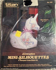 Needlecraft Mini-Silhouettes Stamped Cross-Stitch Mini Unicorn Kit - Picture 1 of 5