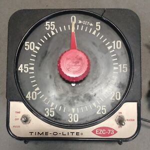 Vintage Time-O-Lite EZC-73 Large Analog Timer Photography Darkroom With Buzzer