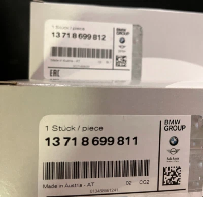 Set of 2 BMW G30 M550 N63B Engine Air Intake Air Filter 13718699811 13718699812 - Image 1 of 3