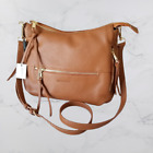 NWT! Bostanten Brown Faux Leather Purse Shoulder Bag w/Two Detachable Straps
