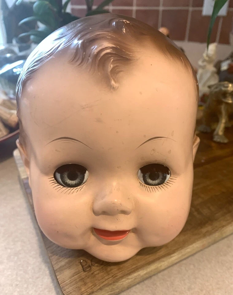 RARO Muñeca Effanbee Baby NOMA Cabeza de Vinilo Ojos Dormidos y Lengua de Tela Años 50 Foto 1 de 4