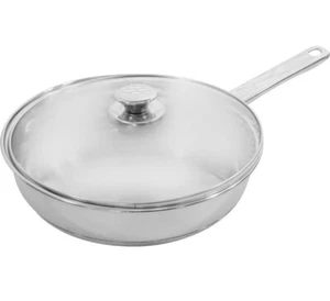 Stainless Steel Induction And Gas Suitable Frying Pan With Glass Lid 2.3L - Picture 1 of 5