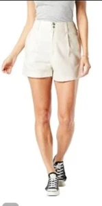 Levi's Denizen Damen-Jeansshorts Größe 10/30W Jet Stream weiß lose A-Linie - Bild 1 von 4