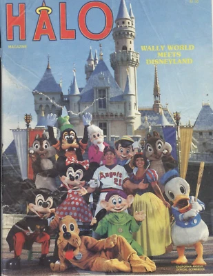 1986 California Angels vs Boston Red Sox Program: Wally Joyner at Disney cover - Image 1 of 4