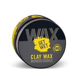 Set Wet Hair Wax For Men  Hair Clay Wax 60g Strong Hold Ultra Matte Finish