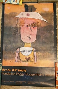 1974 Paul Klee Paris Exhibition Art Poster Peggy Guggenheim Foundation Venice - Picture 1 of 5