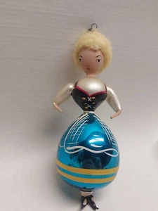 Vintage De Carlini italienisches geblasenes Glasornament: niederländische Frauen selten 1950er - Bild 1 von 14