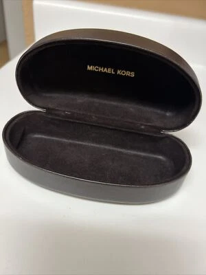 Michael Kors  Dark Brown Sunglasses Eye Glasses Hard Clamshell Case - Imagem 1 de 4