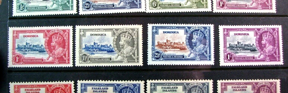 Dominica Scott # 90-93 Edición Jubileo de Plata-Rey Jorge V 1935 MH L662 Foto 1 de 1