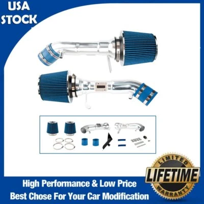 Kit de sistema de admisión de aire frío azul para Infiniti G37 3,7 L V6 2008-2013 protector térmico Foto 1 de 4