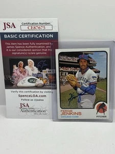 1973 Topps #180 Ferguson Jenkins Auto Chicago Cubs - JSA COA - Picture 1 of 2