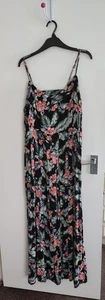 Peacocks Long Patterned Dress With Back Detail Size 18 - Picture 1 of 9