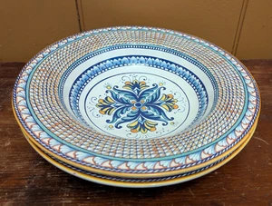 Set of 2 Large 11.5” Serving Bowl Williams-Sonoma Mediterranean Italy - Picture 1 of 13