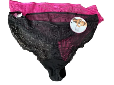 ADORED by ADORE ME 2-Pack TESSA CHEEKY Semi-sheer Panties Sz. 3X* - Image 1 of 4