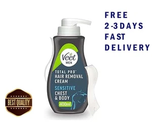 Veet Chest And Body Men Hair Removal Hydrating Cream For Sensitive Skin 400ml - Picture 1 of 8