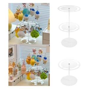 Rotating Clear Display Stand Figures Organizer for Home NightStand Dresser - Picture 1 of 14