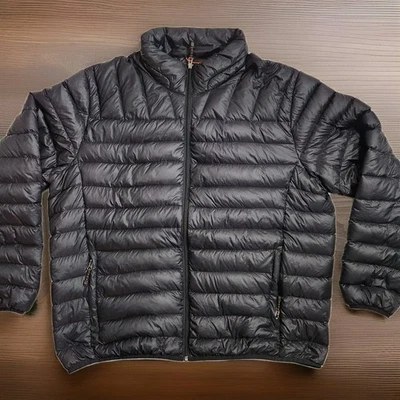HAWKE & CO. Sport Puffer Jacket Men's XXL Black Quilted Full Zip Down Filled - Image 1 of 4