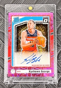 2024-25 Donruss Optic Kyshawn George Rated Rookie Auto Pink Velocity /79 #329 - Picture 1 of 8