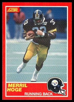 1989 Score Merril Hoge Rookie Pittsburgh Steelers #166 - Image 1 of 2