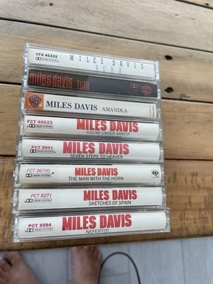 Miles Davis 8 cassette jazz LOT Nefertiti Sketches of Spain Man with Horn Aura - Image 1 of 4