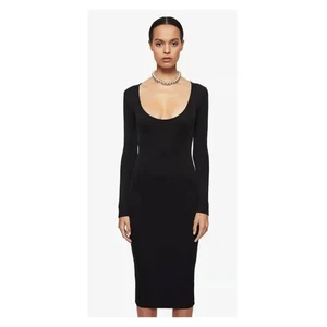 ANINE BING Montana Ribbed Midi Dress Size Medium - Picture 1 of 11