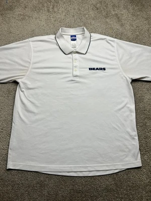Camisa masculina vintage Chicago Bears XL branca polo futebol americano NFL bordado Y2K adulto - Imagem 1 de 4
