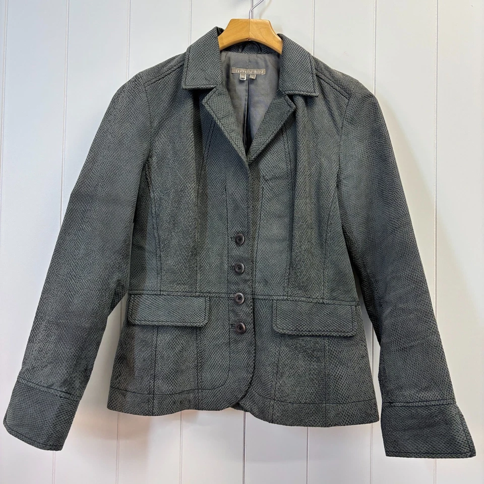 Isabella птица женщин старые деньги змеиной кожи узор кожаная куртка размер S классический - Изображение 1 из 4