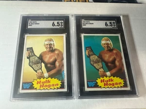 1985 Topps WWF Wrestling Stars #1 & 16 Both Hulk Hogan SGC 6.5 Rookie RC - Picture 1 of 2