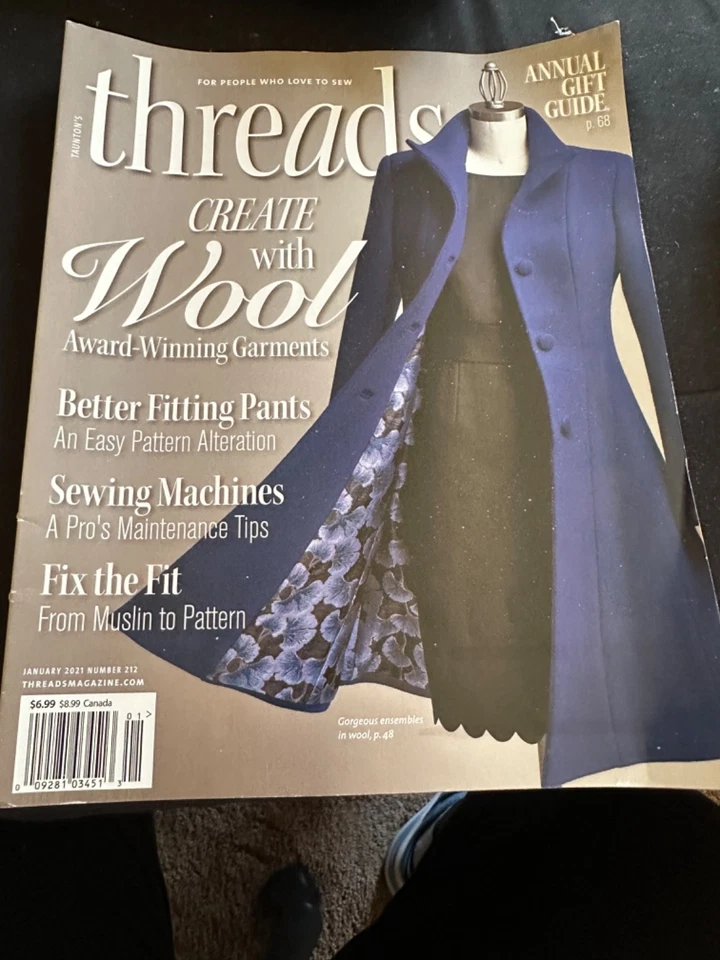 hreads Magazine Jan 2021 Gift Guide Create with Wool & Fitting Pants Sewing - Image 1 of 1