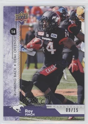 2018 Upper Deck CFL Purple /15 Roy Finch #37 - Image 1 of 2