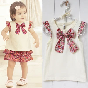 Beautiful Baby Girls Dress Outfit NEW Cream and Red 6-24months Party Wedding - Picture 1 of 4
