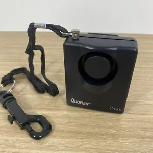 Quorum PAAL Personal Security Alarm Clip & Pull Pin Black NEW - Picture 1 of 15