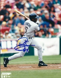 Autographed REGGIE SANDERS San Diego Padres 8x10 photo- COA  - Picture 1 of 1