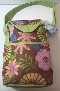 Bolso de Mano Vino Marrón Verde Floral Flores Nuevo con Etiquetas Forro Daño Picnic en Ascot LEER - Imagen 1 de 8