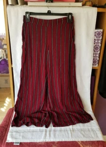 Relaxed Wide-Leg Striped Cropped Pant  - Picture 1 of 5