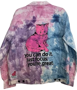 CHAQUETA VAQUERA BADKNEES FOCUS CAT TIE DYE ALGODÓN CARAMELO UNISEX Grande - Imagen 1 de 7