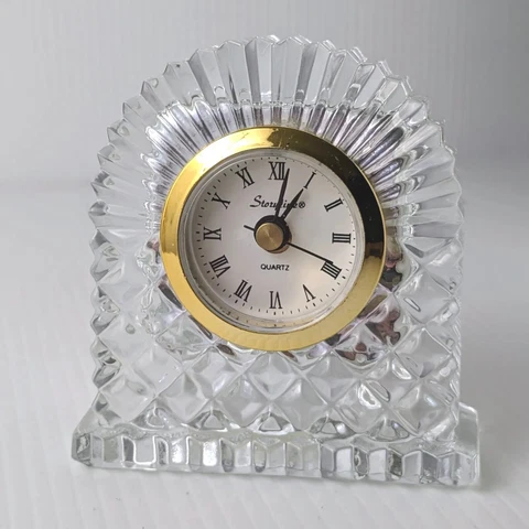 Tested, Working Vintage Crystal Quartz Desk Clock - Storyline - Mantel Shelf Cover