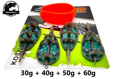 4+1 Method Feeder Set Futterkorb Ausdrückform Futterform Methodkörbe 30g - 60g - Bild 1 von 4